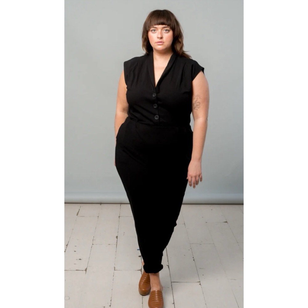 Black Nooworks Magic Suit Short Sleeve Jumpsuit Size XXXL 3X